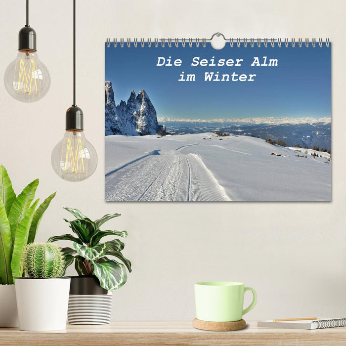 Die Seiser Alm im Winter (CALVENDO Wandkalender 2026)