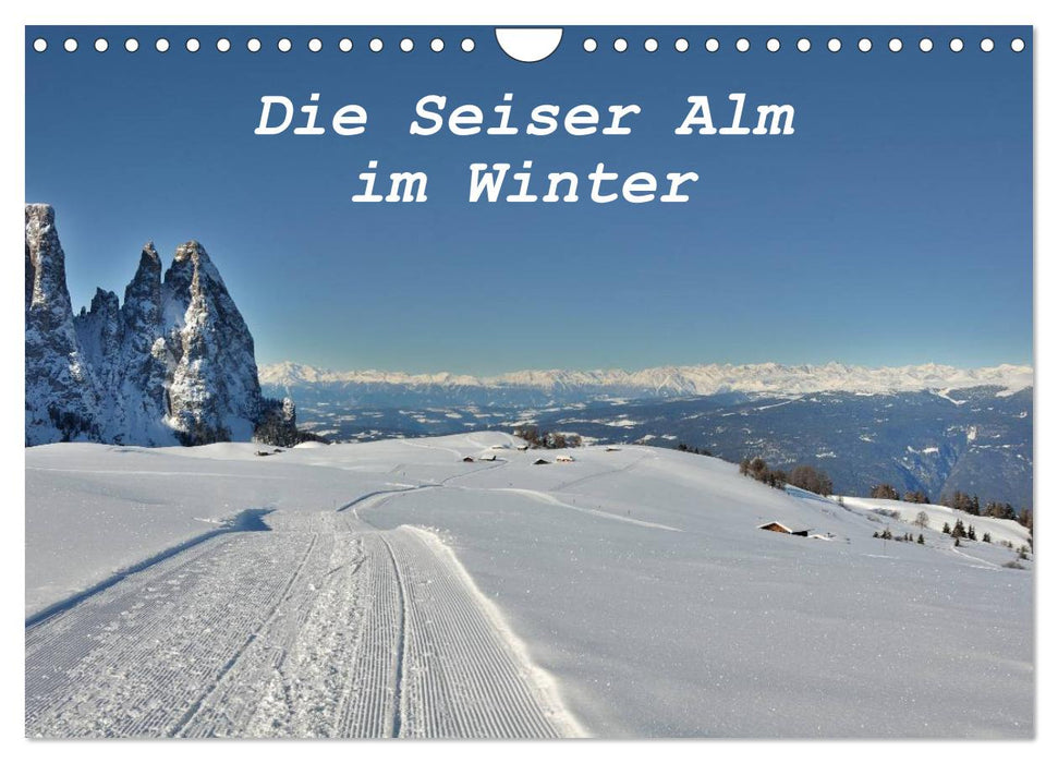 Die Seiser Alm im Winter (CALVENDO Wandkalender 2026)