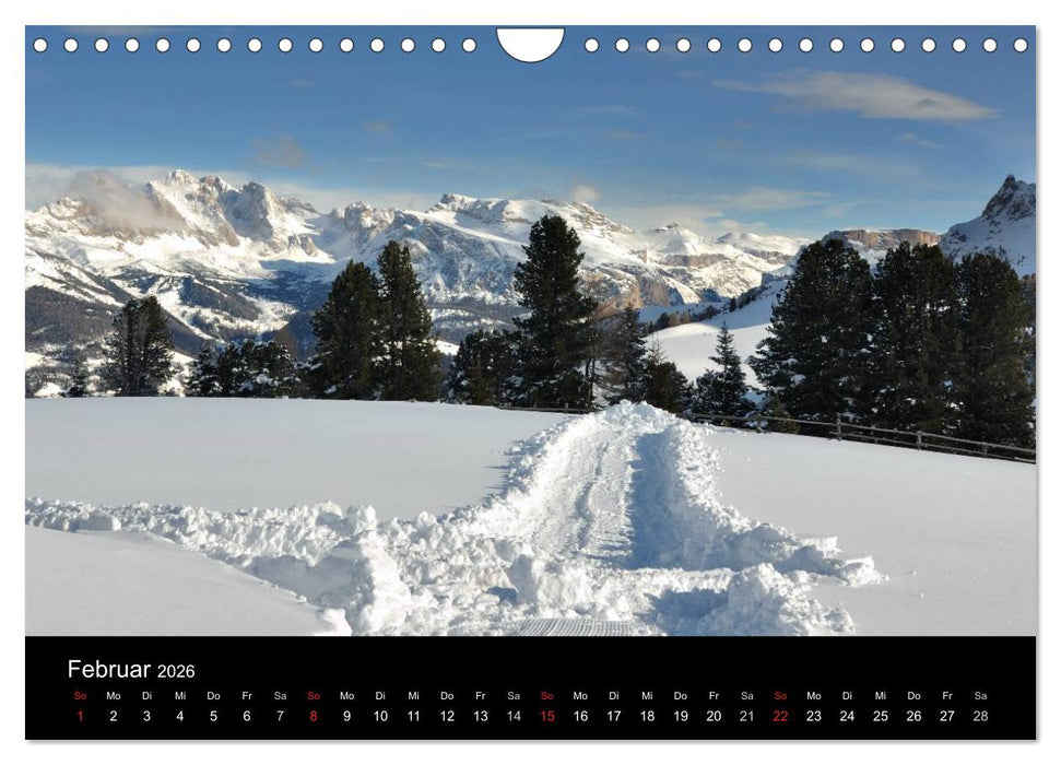 Die Seiser Alm im Winter (CALVENDO Wandkalender 2026)