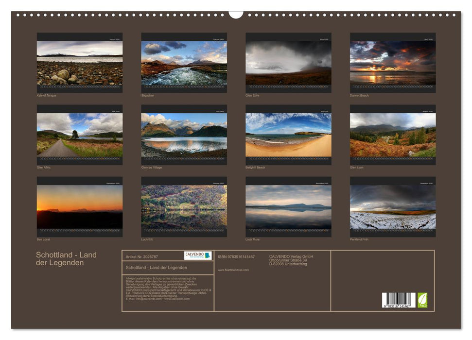Schottland - Land der Legenden (CALVENDO Wandkalender 2026)