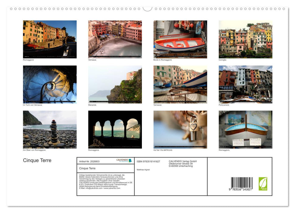 Cinque Terre (CALVENDO Premium Wandkalender 2026)