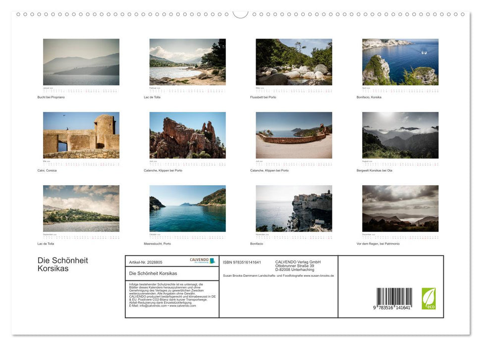 Die Schönheit Korsikas (CALVENDO Premium Wandkalender 2026)