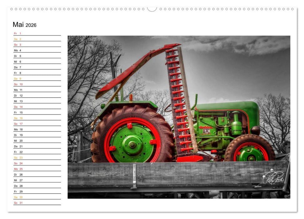 Trecker - Oldtimer / Geburtstagskalender (CALVENDO Premium Wandkalender 2026)