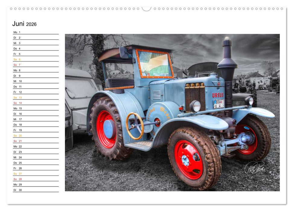Trecker - Oldtimer / Geburtstagskalender (CALVENDO Premium Wandkalender 2026)