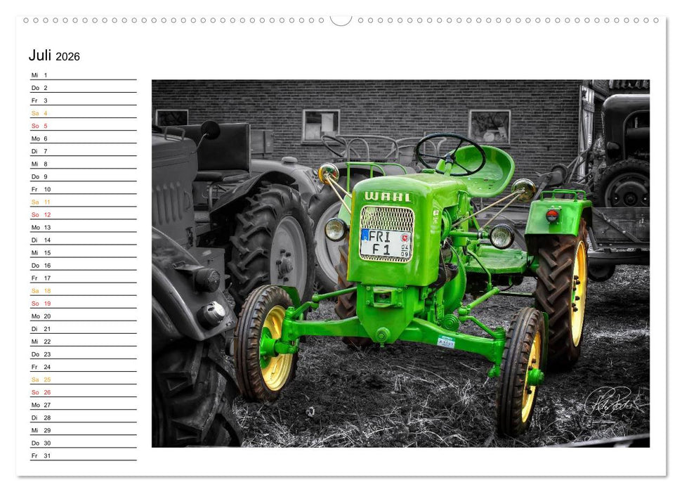 Trecker - Oldtimer / Geburtstagskalender (CALVENDO Premium Wandkalender 2026)