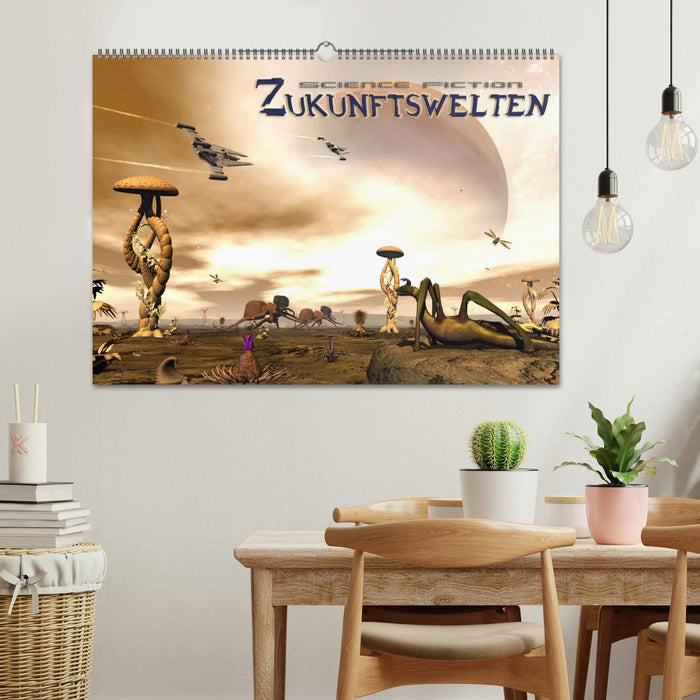 Zukunftswelten (Science Fiction) (CALVENDO Wandkalender 2026)