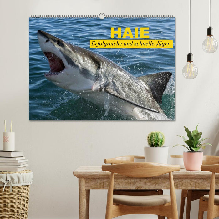 Haie. Erfolgreiche und schnelle Jäger (CALVENDO Wandkalender 2026)
