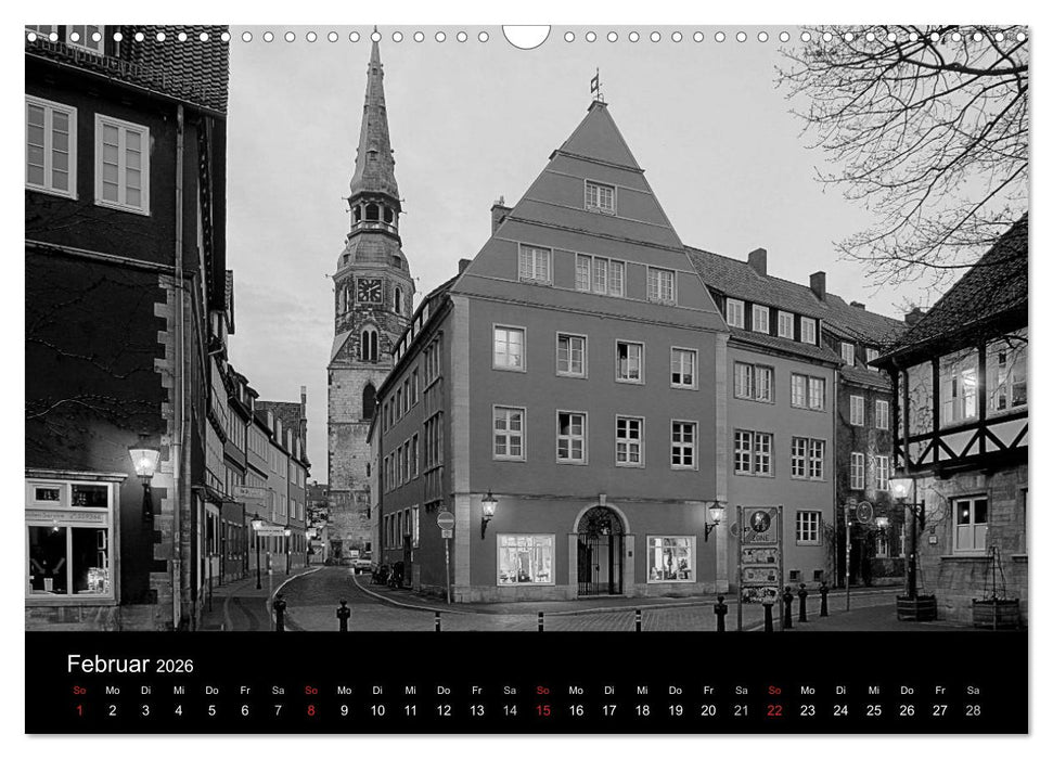 Hannover Monochrome Impressionen (CALVENDO Wandkalender 2026)