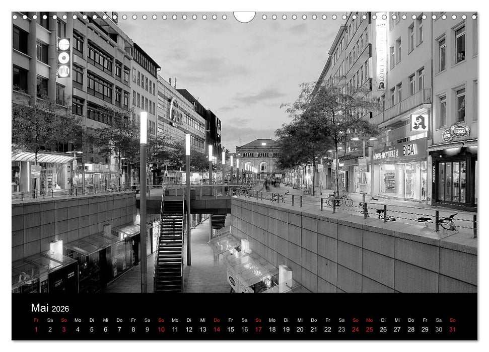 Hannover Monochrome Impressionen (CALVENDO Wandkalender 2026)
