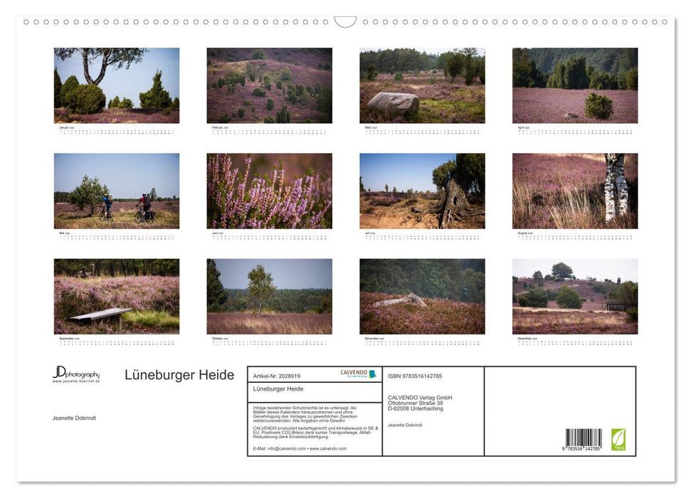 Lüneburger Heide (CALVENDO Wandkalender 2026)