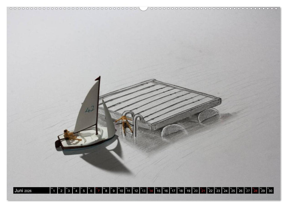 PAPERminis – Ein Mixed-Media-Figuren-Projekt mit Stift und Papier (CALVENDO Premium Wandkalender 2026)