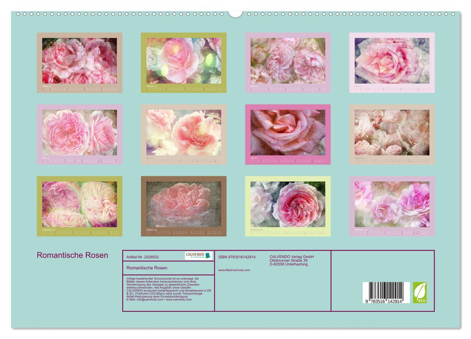 Romantische Rosen (CALVENDO Premium Wandkalender 2026)