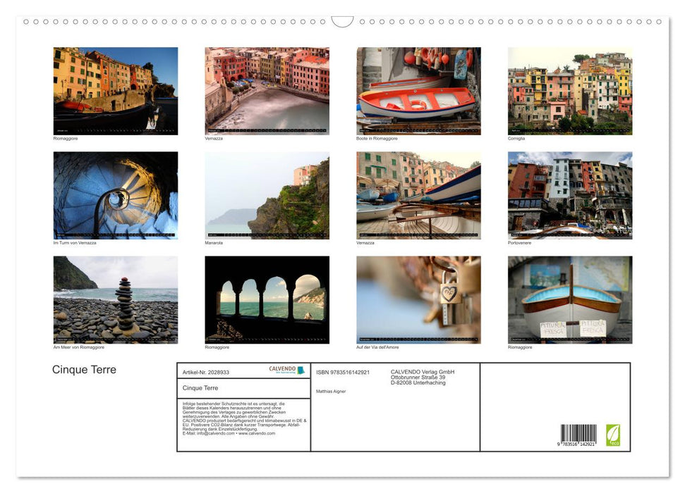 Cinque Terre (CALVENDO Wandkalender 2026)