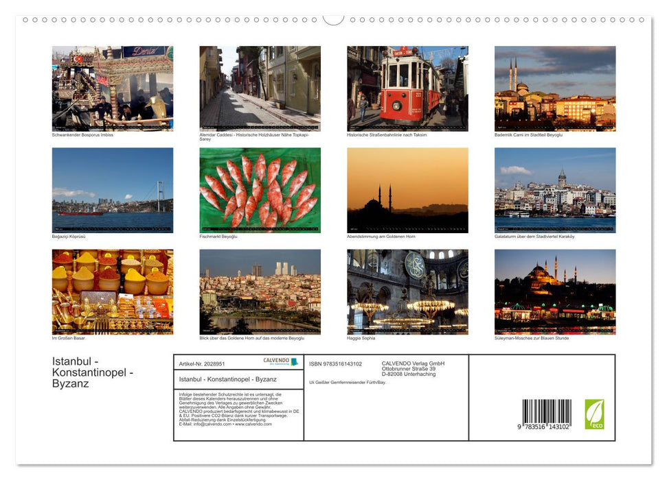 Istanbul - Konstantinopel - Byzanz (CALVENDO Premium Wandkalender 2026)