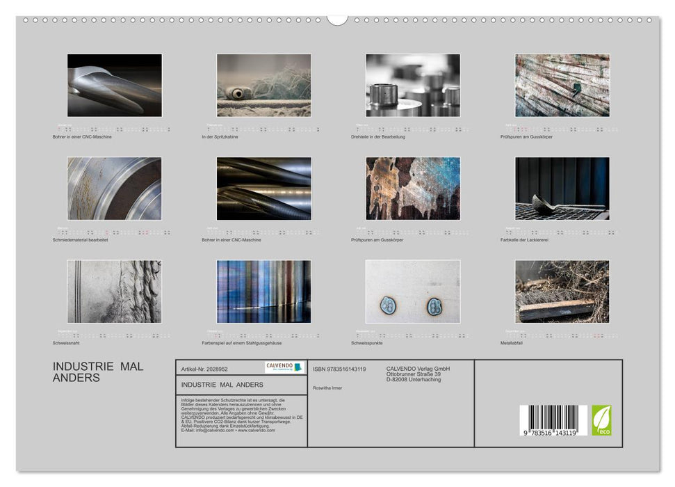 INDUSTRIE MAL ANDERS (CALVENDO Premium Wandkalender 2026)