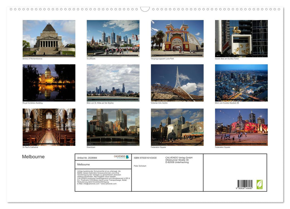 Melbourne (CALVENDO Wandkalender 2026)