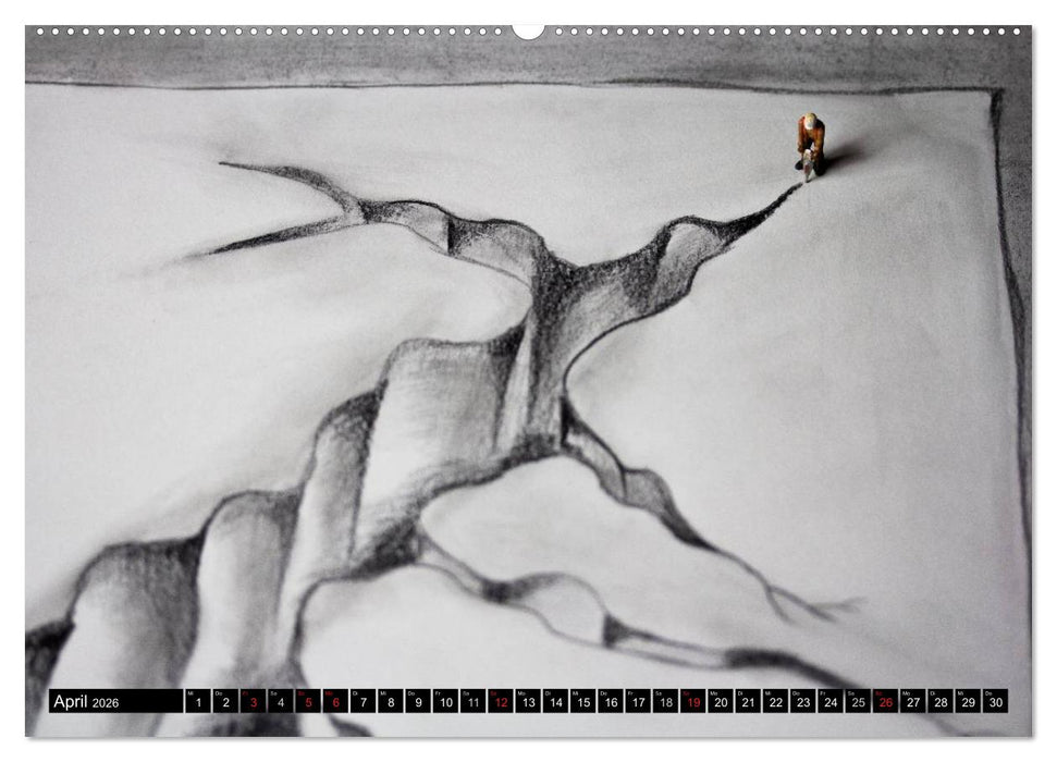 PAPERminis – Ein Mixed-Media-Figuren-Projekt mit Stift und Papier (CALVENDO Wandkalender 2026)