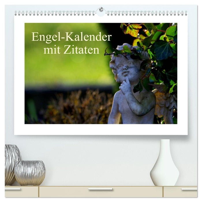 Engel-Kalender mit Zitaten (CALVENDO Premium Wandkalender 2026)