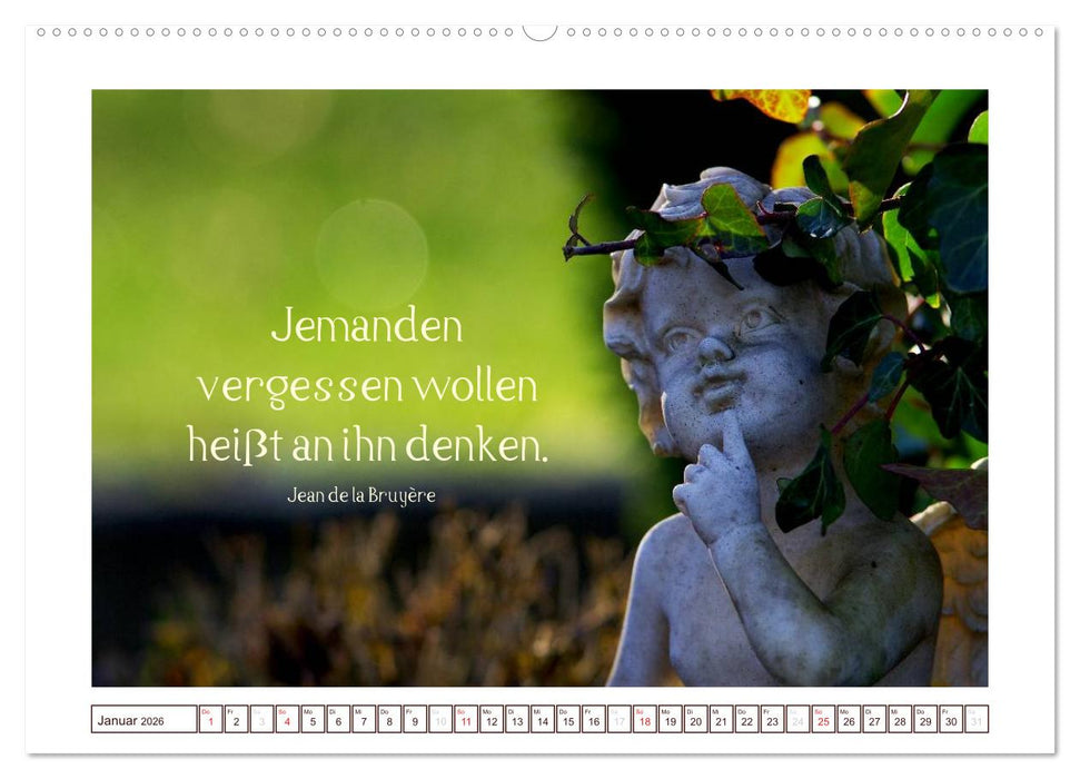 Engel-Kalender mit Zitaten (CALVENDO Premium Wandkalender 2026)