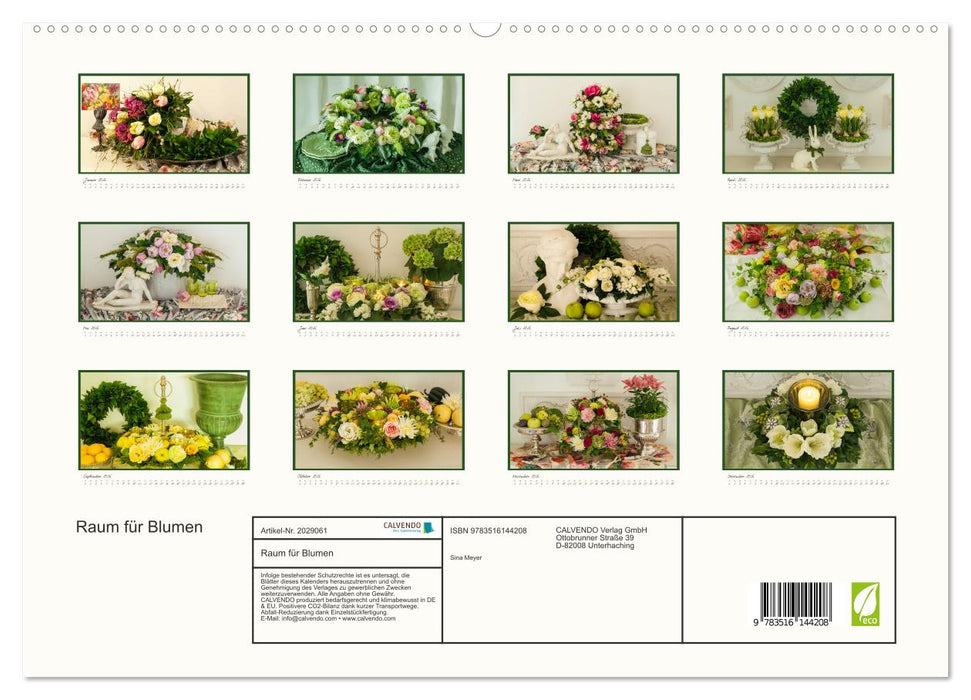 Raum für Blumen (CALVENDO Premium Wandkalender 2026)