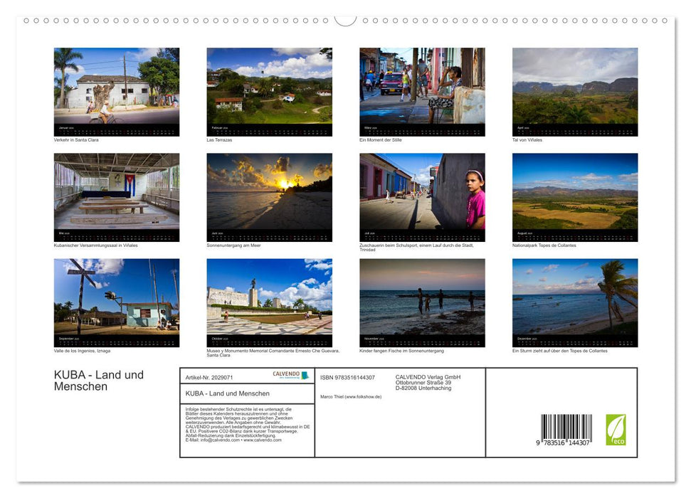 KUBA - Land und Menschen (CALVENDO Premium Wandkalender 2026)