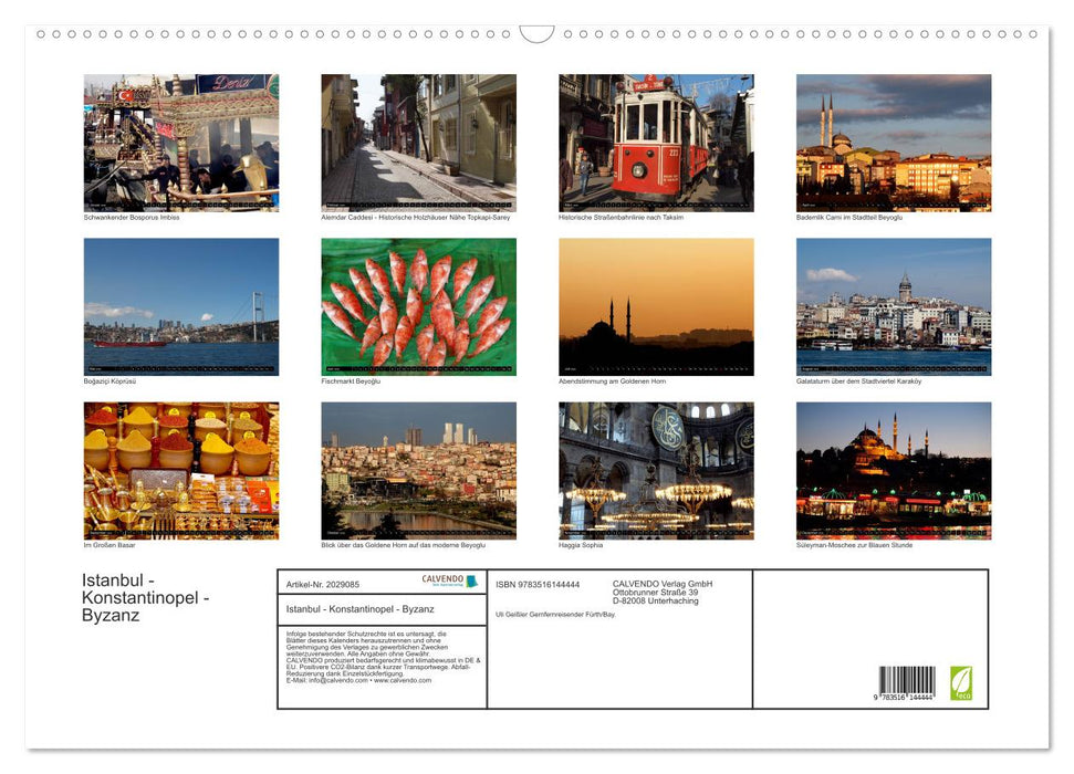 Istanbul - Konstantinopel - Byzanz (CALVENDO Wandkalender 2026)