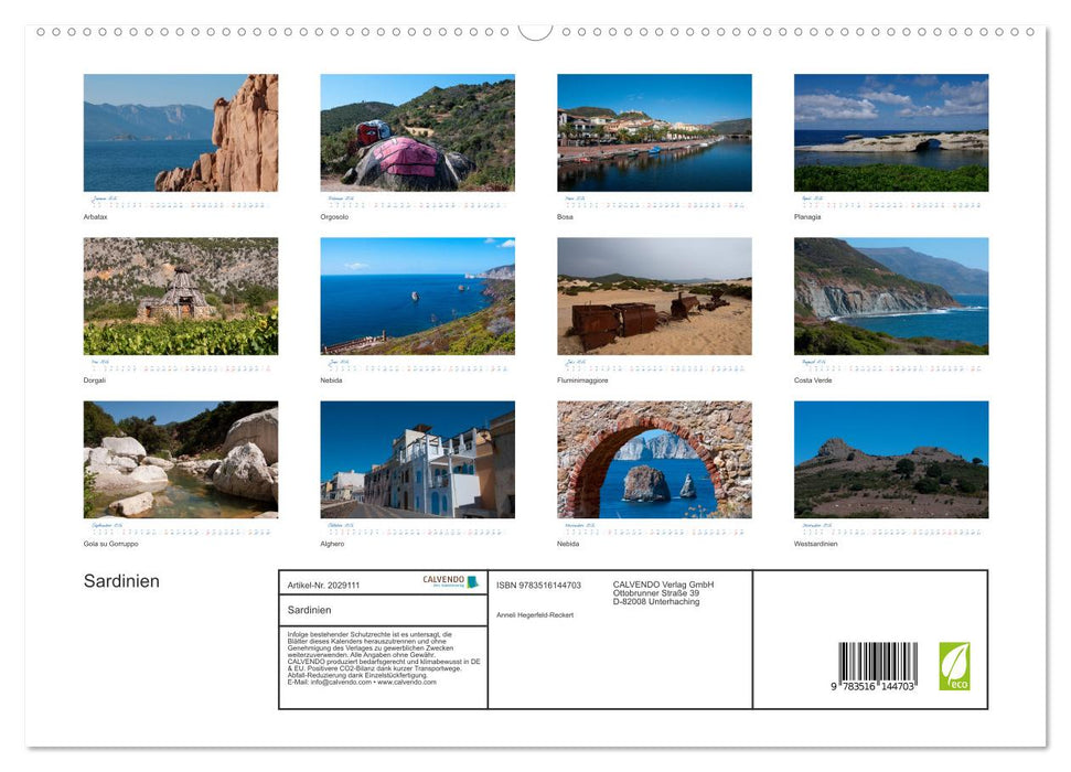 Sardinien (CALVENDO Premium Wandkalender 2026)