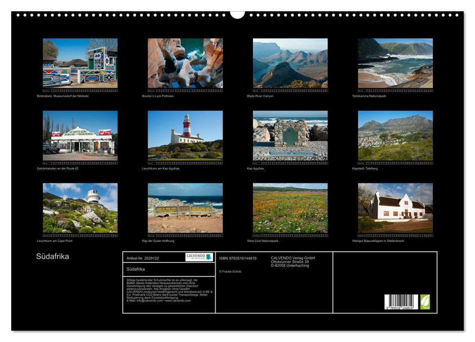 Südafrika (CALVENDO Wandkalender 2026)