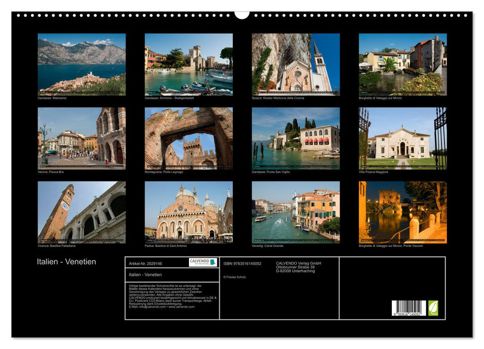 Italien - Venetien (CALVENDO Wandkalender 2026)