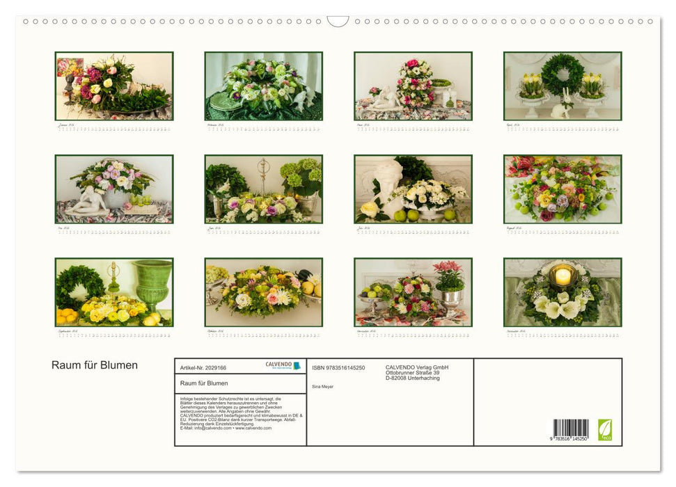 Raum für Blumen (CALVENDO Wandkalender 2026)