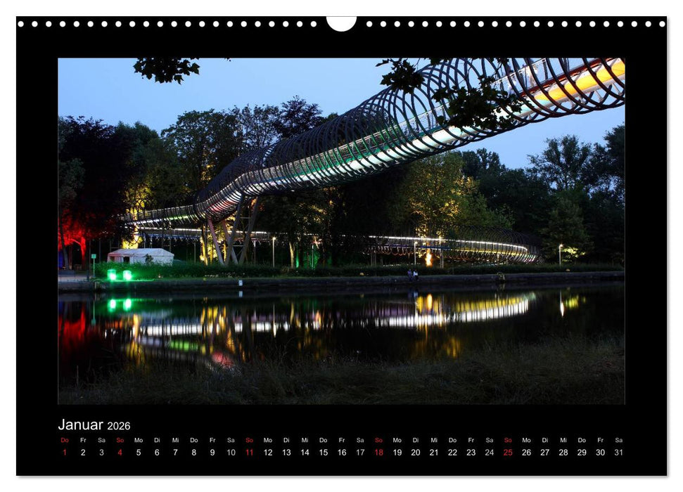 Extraschicht im Ruhrgebiet - Nachts ist es nicht dunkel! (CALVENDO Wandkalender 2026)