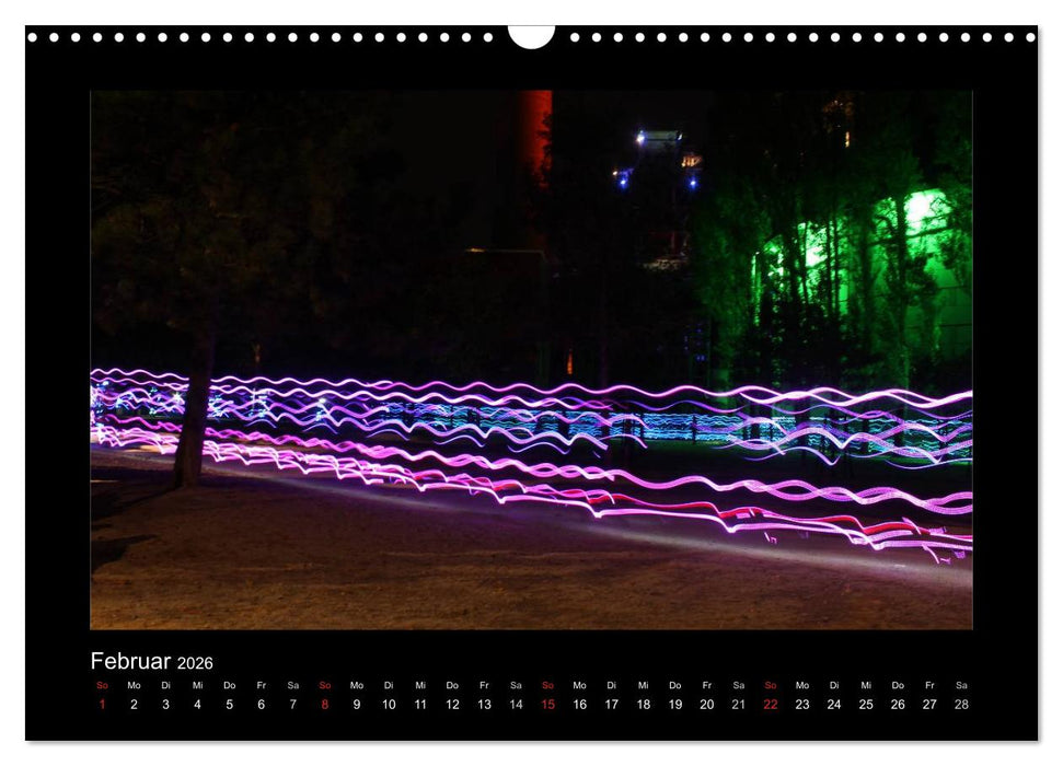 Extraschicht im Ruhrgebiet - Nachts ist es nicht dunkel! (CALVENDO Wandkalender 2026)