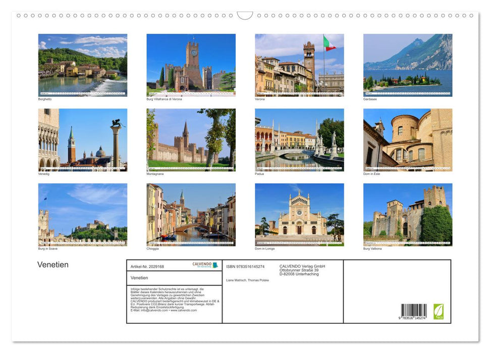 Venetien (CALVENDO Wandkalender 2026)