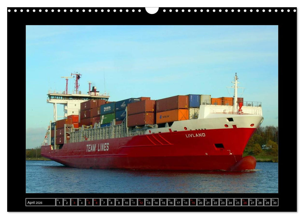 Containerschiffe (CALVENDO Wandkalender 2026)