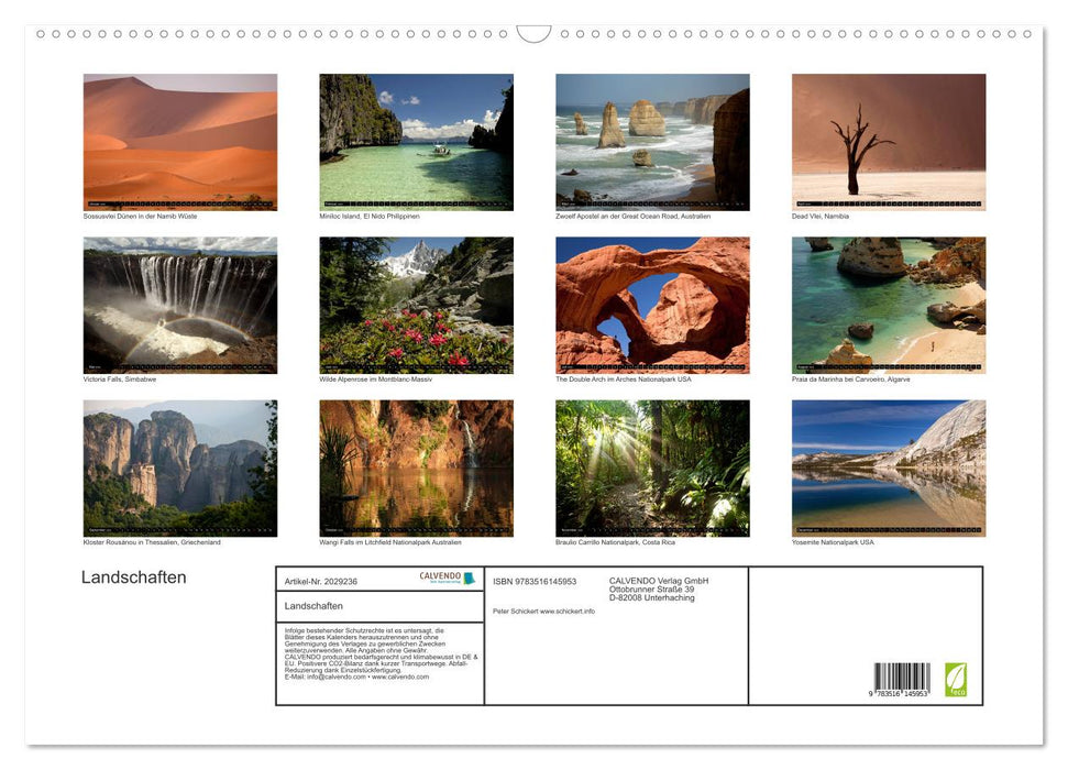Landschaften (CALVENDO Wandkalender 2026)