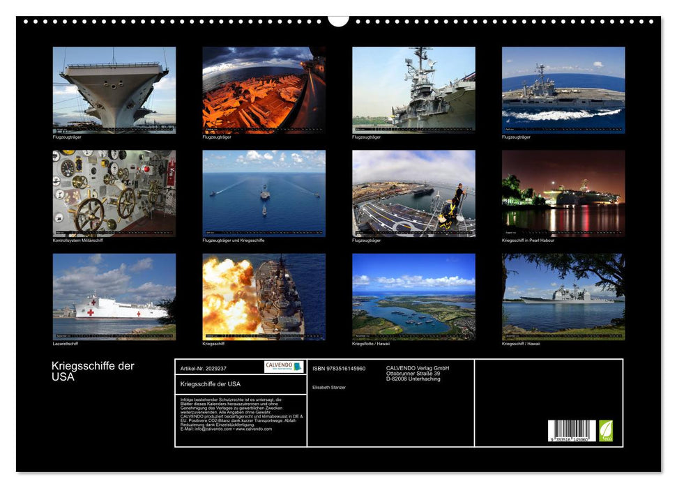 Kriegsschiffe der USA (CALVENDO Wandkalender 2026)