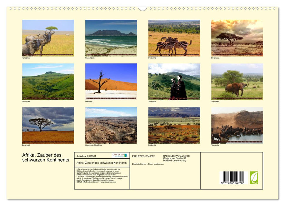 Afrika. Zauber des schwarzen Kontinents (CALVENDO Premium Wandkalender 2026)