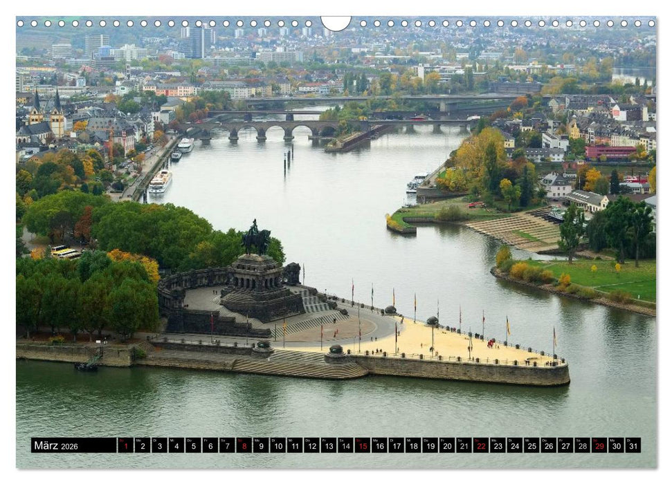 Der Rhein. Oberes Mittelrheintal von Bingen bis Koblenz (CALVENDO Wandkalender 2026)