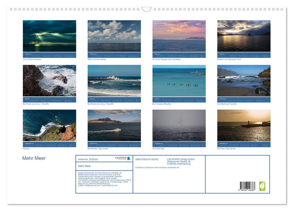 Mehr Meer (CALVENDO Wandkalender 2026)
