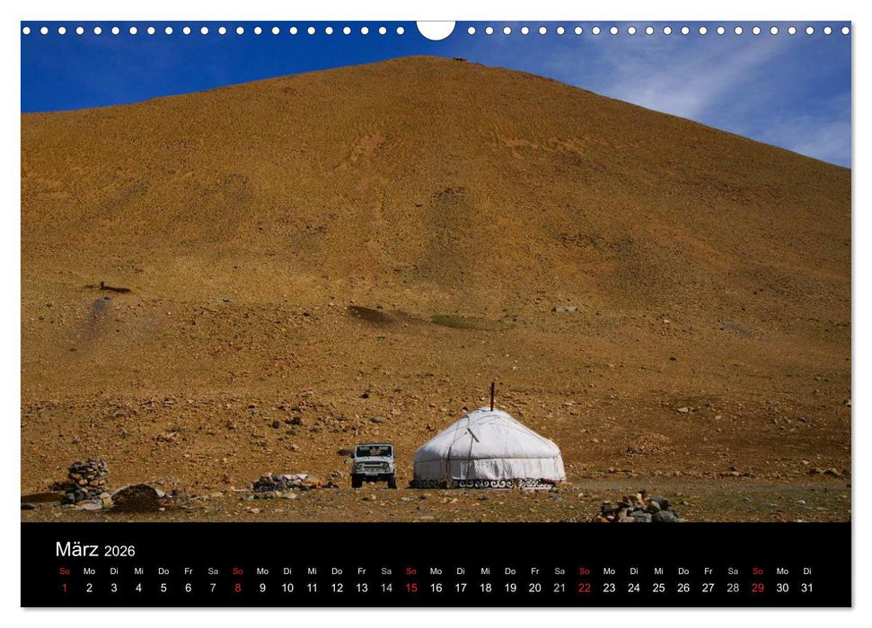 Einsame Mongolei (CALVENDO Wandkalender 2026)