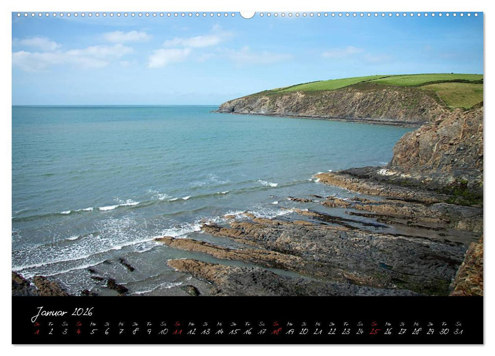 Wales - Pembrokeshire Coast Path (CALVENDO Premium Wandkalender 2026)