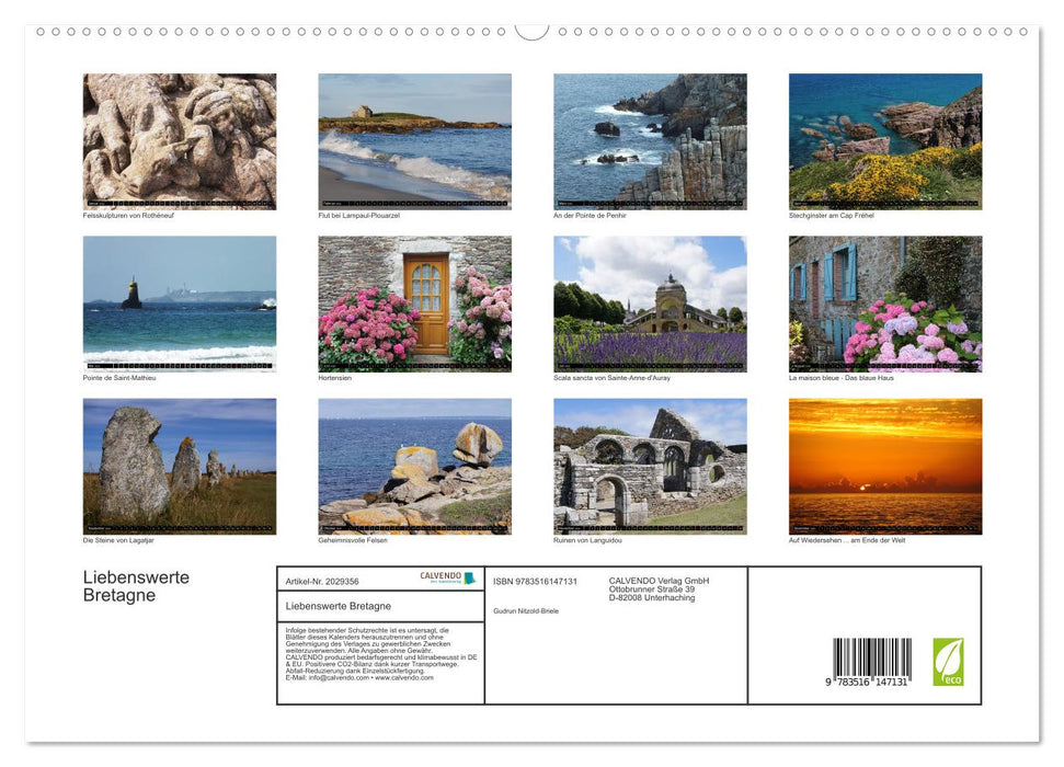 Liebenswerte Bretagne (CALVENDO Premium Wandkalender 2026)