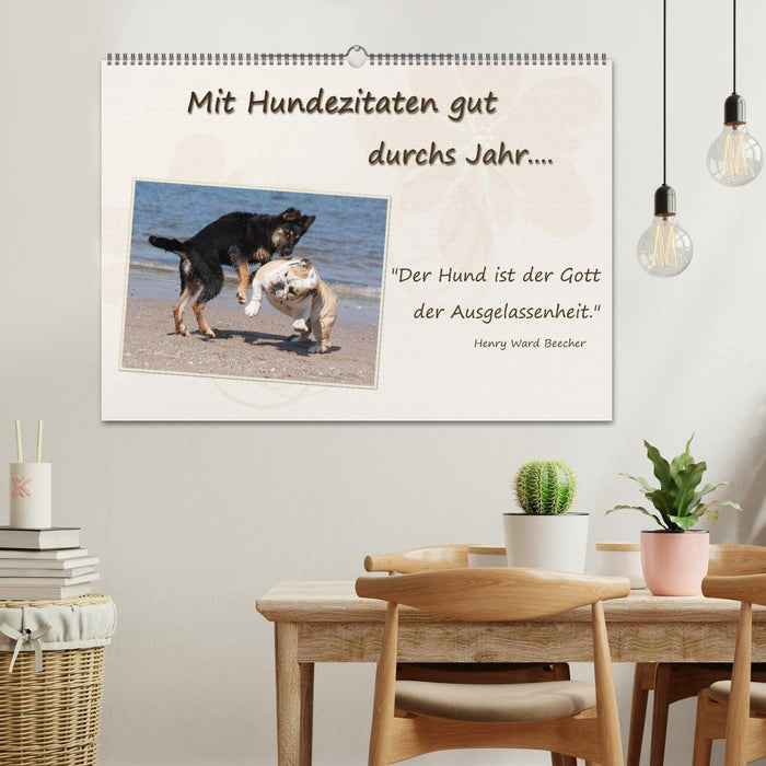 Mit Hundezitaten gut durchs Jahr / CH-Version (CALVENDO Wandkalender 2026)