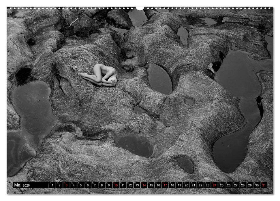 Landschaftsaktfotografie – Felsen und Wasser im Tessin (CALVENDO Premium Wandkalender 2026)