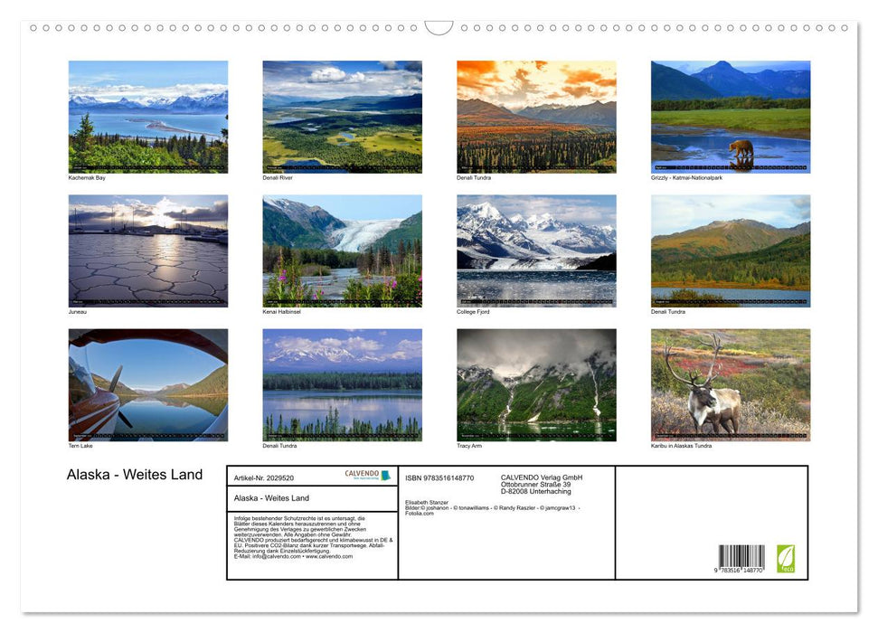 Alaska - Weites Land (CALVENDO Wandkalender 2026)