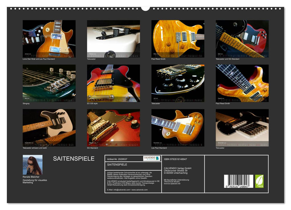 SAITENSPIELE (CALVENDO Premium Wandkalender 2026)