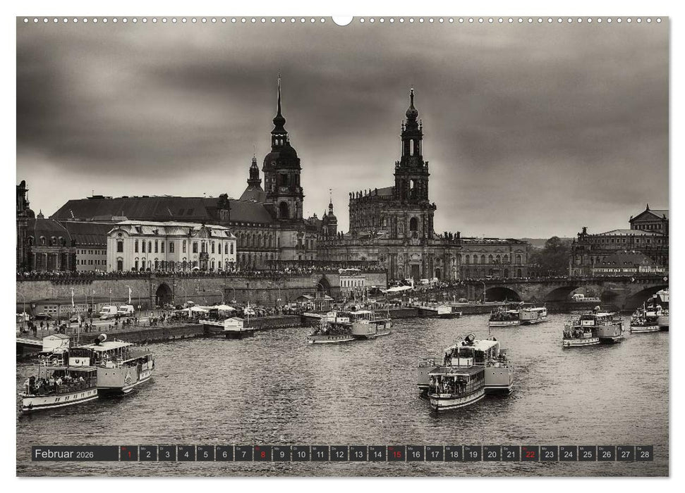 Schaufelraddampfer der Sächsischen Dampfschiffahrt (CALVENDO Premium Wandkalender 2026)