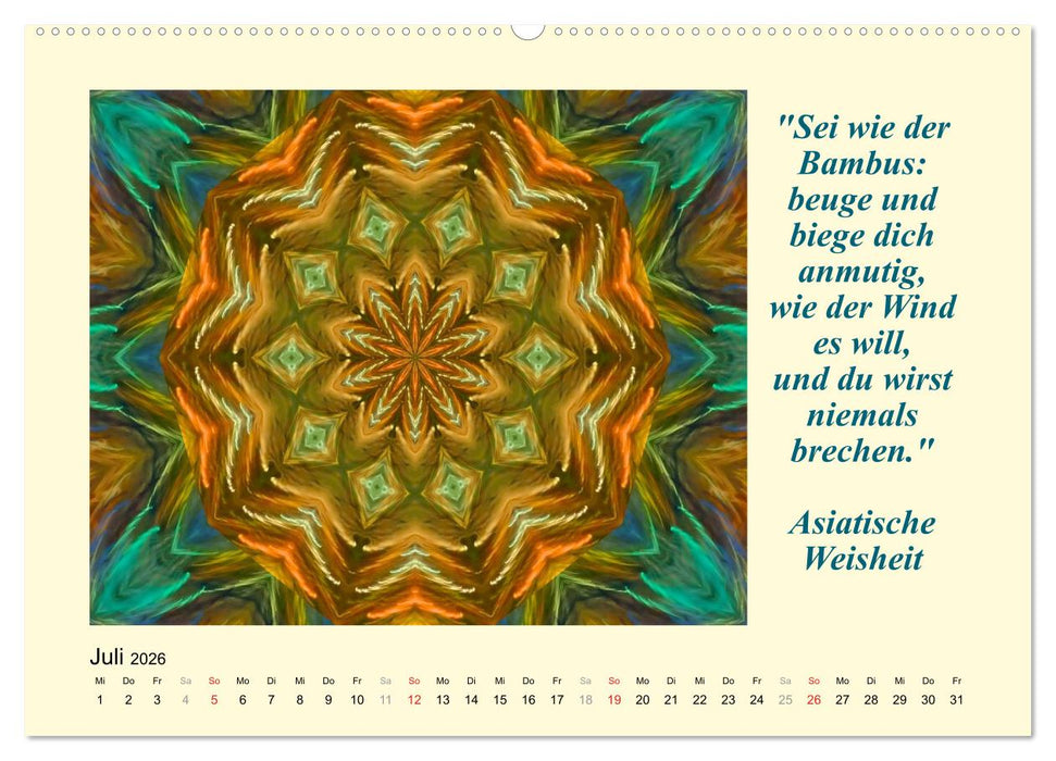 Meditation - Asiatische Weisheiten (CALVENDO Premium Wandkalender 2026)
