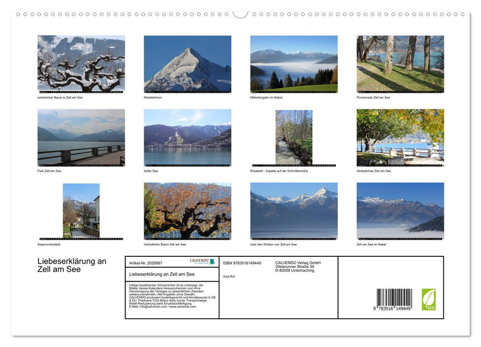 Liebeserklärung an Zell am See (CALVENDO Premium Wandkalender 2026)