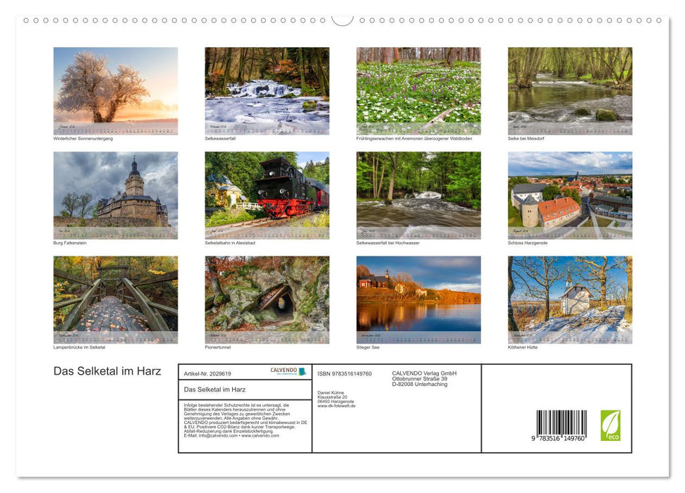 Das Selketal im Harz (CALVENDO Premium Wandkalender 2026)
